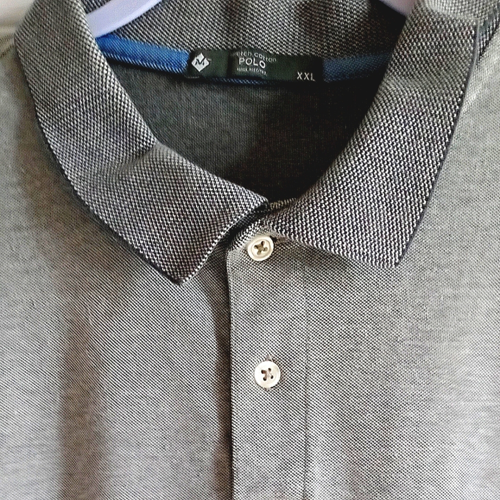 Mens stretch cotton POLO shirt xxl.